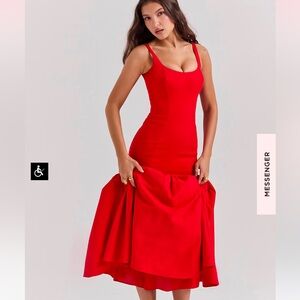 House of CB Amore red dress size medium